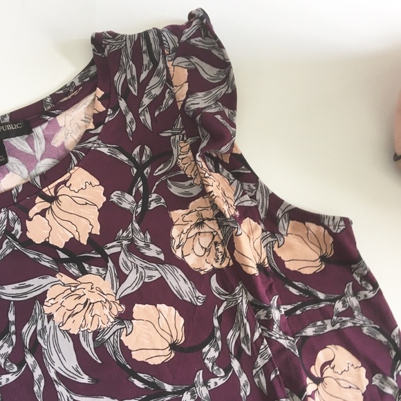new Banana Republic ✦ Print Ruffle Tank ✦ Floral - Picture 5 of 12